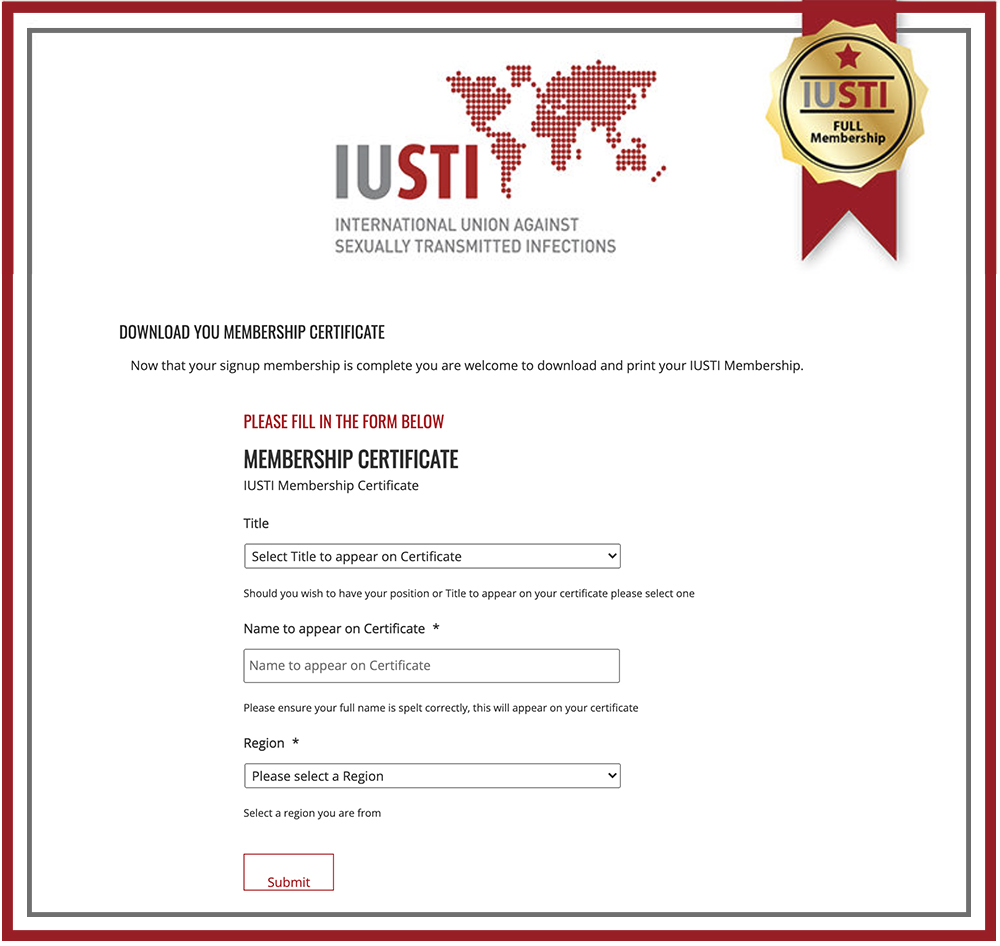 Download Membership Certificate
